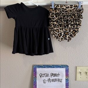 Posh Peanut Black Ribbed Outfit